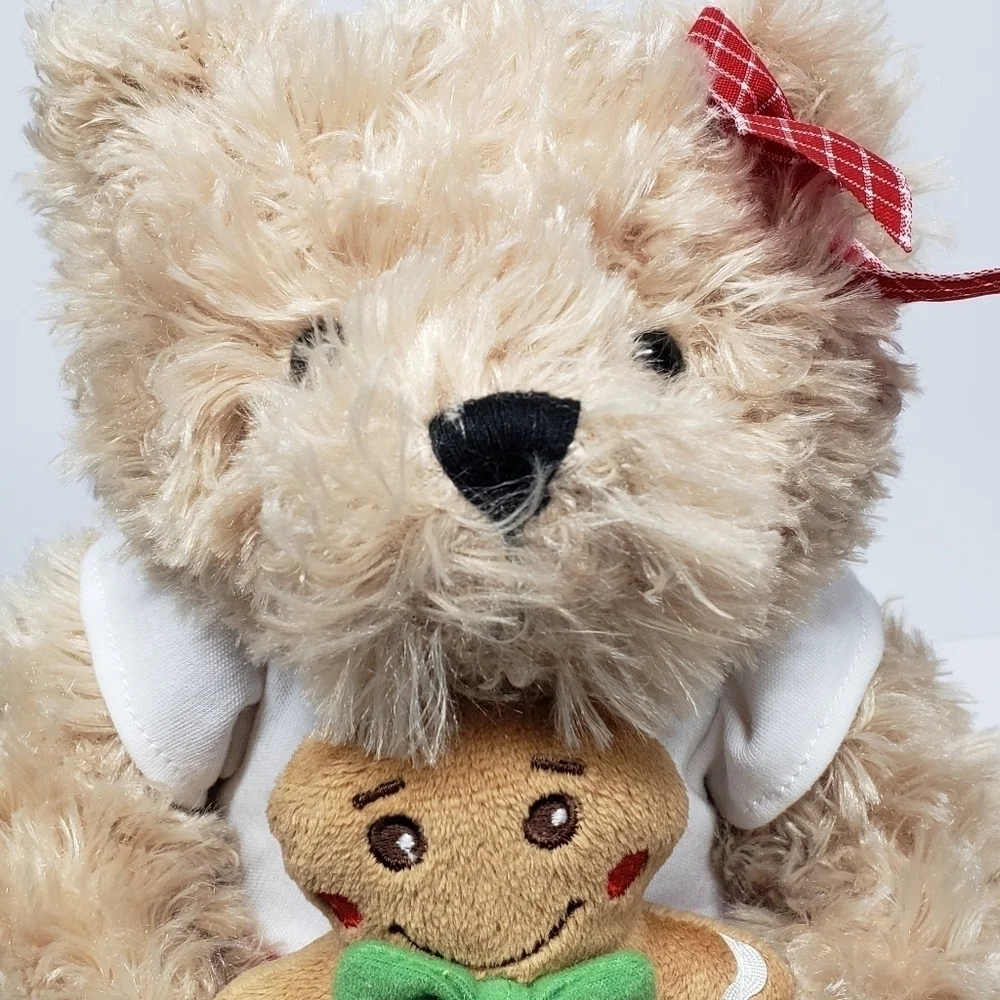 Get Your Hands on a Ganz 13" Ginger Teddy Bear Gingerbread Men Christmas Plush - Picture 6 of 6